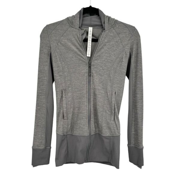 Lululemon Daily Practice Jacket Heathered Slate Size 2 - Picture 3 of 11